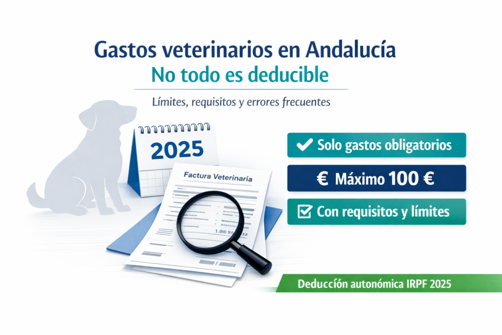Límites y condiciones a la deducción autonómica en Andalucía por gastos veterinarios